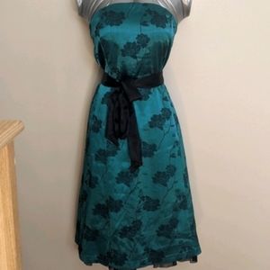 Strapless dress, emerald green, RW&Co